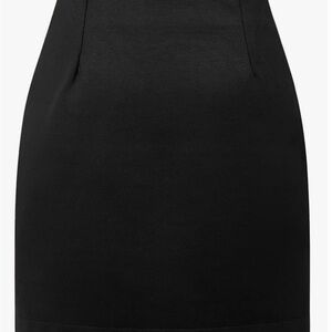 Black Woolen Mini Skirt